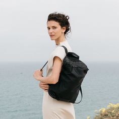 This charming backpack is made of topnotch nappa leather with premium Nylon fabric in Black color. with a unique, soft, minimalistic shape. The perfect work/university bag - for carrying your laptop, lunch and other everyday must-haves. This contemporary backpack in simplicity at it's best.It has a  zipper closure at the top, outside zipper pockets for mobile, keys, etc. It is fully lined with Black strong cotton fabric which I divide to two large interior and a zipper pocket.◄ Features ►• Fully Work Backpack Women, University Bag, Laptop Backpack Women, Work Backpack, Brown Leather Backpack, Women Purse, Computer Backpack, Women Leather Backpack, Computer Bag