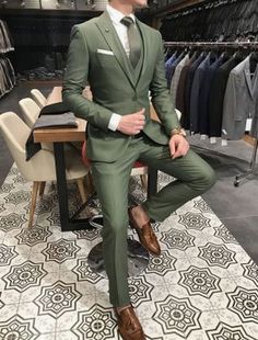 Green Suit Summer Wedding, Green Tux For Groom, Grooms In Green Suit, Olive Green Prom Suit, Mens Green Tuxedo, Men’s Wedding Suits 2023, Green Suit Aesthetic Men, Green Suit For Men Wedding, Green Suits For Groom