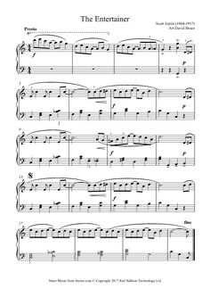 the entertainer sheet music for piano