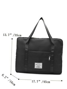 Bag For Love - Large Capacity Travel Bag - Women Tote Bags Product Description Style Sporty Color Black Quantity 1 piece Strap Type Double Handle Pattern Type Letter Bag Size Large Type Duffel Bag Material Polyester Composition 100% Polyester Size Chart INCH CM Size Bag Width Bag Height Bag Length one-size 6.3 13.8 17.7 Size Bag Width Bag Height Bag Length one-size 16 35 45 Similar Products h2 { text-align: center; } .red-box { width: 100%; display: flex; flex-direction: row; flex-wrap: wrap; ju High-capacity Rectangular Travel Bag, High-capacity Rectangular Travel Bag For Daily Use, Spacious Rectangular Travel Bag For Daily Use, Trendy Large Travel Bag, High-capacity Black Bag For Travel, High-capacity Black Travel Bag, Black High-capacity Multifunctional Bag, Large School Bag With Large Capacity, High-capacity Multifunctional Rectangular Bag