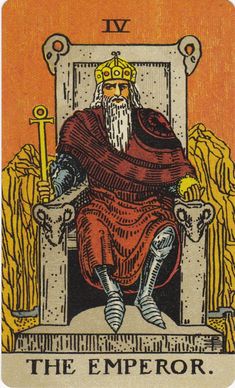 Emperor Tarot, The Emperor Tarot, Rider Waite Tarot Cards, Tarot Significado, Rider Waite Tarot, Tarot Major Arcana, Rider Waite, Tarot Card Meanings, Tarot Art