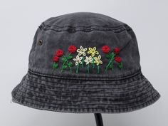 Item: mushroom embroidered bucket hat Material: 100% cotton Size: one size fits most Embroidery: hand made with acrylic thread Free first class shipping, upgradable priority mail service. 30 days return policy, feel confident at your purchase! Black Cotton Hat For Festivals, Black Cotton Festival Hat, Casual Embroidered Adjustable Bucket Hat, Casual Embroidered Cotton Bucket Hat, Black Embroidered Logo Bucket Hat For Summer, Black Handmade Adjustable Bucket Hat, Handmade Adjustable Black Bucket Hat, Adjustable Handmade Black Bucket Hat, Adjustable Embroidered Cotton Bucket Hat