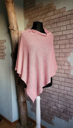 READY TO SHIP  Elegant, comfortable, wide knitted natural silk and linen poncho, shawl wrap. Silk and linen is breathable and most suitable material for the skin. Great accessory for occasions or everyday wearing. Material : 50% silk, 50% linen Colour: Light pink. ONE SIZE. Fits to sizes S, M,L,XL,XXL CARE INSTRUCTION: Gentle cool hand wash +30 C , lay flat on surface to dry.  For more knitted accessories and clothing, visit my shop: https://www.etsy.com/shop/LovesomeKnittings Thank you for shop Pink One Size Shawl Poncho, Oversized Knitted Shawl Poncho, Linen Poncho, Evening Shawls And Wraps, Knitted Accessories, Evening Shawls, Knitted Shawl, Silk Wrap, Natural Silk