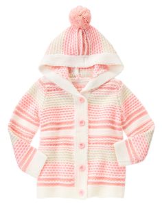 Hooded Striped Cardigan at Gymboree New Trend Dress, Trendy Suits, Baby Fashionista, 2014 Christmas, Baby Girl Style