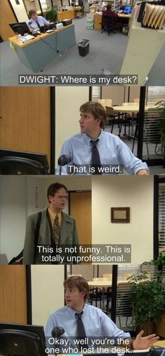 the office is very funny and it's hard to see what happened in this scene