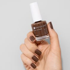 Chocolate Brown Nail Polish, Dazzle Dry Colors, Dazzle Dry Nails, Dazzle Dry Nail Polish, Dazzle Dry, Brown Nail Polish, Cruelty Free Nail Polish, Nail Prep, Dry Nail Polish