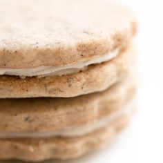 a stack of cookies sitting on top of each other