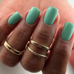 Tiffany Nails, August Nails, Teal Nails, Simple Acrylic Nails, Gel Nail Colors, Nails Only, Hot Nails, Elegant Nails