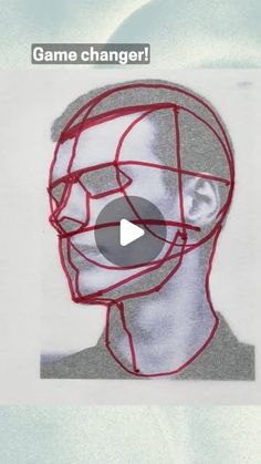 a drawing of a man's face with the words game changer on it