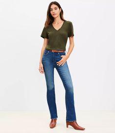 Mid Rise Boot Jeans in Classic Mid Wash Curvy Pants, Anne Taylor, Petite Shorts, Petite Jacket, Boot Jeans, Petite Pants, Blazer With Jeans, Grey Denim, Designer Jeans