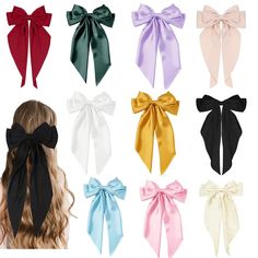 PRICES MAY VARY. 【Hair Bows Accessories】This hair bows for women is exquisitely made, and the fabric is handmade from premium-quality neutral colored fabrics,the metal hair clip is fixed on the back of the hair bow. bows for women is sturdy and durable.The big hair bow is suitable for girls to wear on their hair. The hair bow clip is suitable for girls and women. 【Big Size】 8.5(L) x 15.7(H) inches big hair bows. Perfect for decorating all kinds of hair types, short hair, long hair, thin hair, th Bows In Hair, Bows For Hair, Vintage Hair Bows, Hair Bows For Women, Cute Hair Bows, Bows Accessories, Girly Christmas Gifts, Girly Christmas, Hair Bow Clips