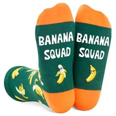 Banana SocksGet ready to join the "BANANA SQUAD" with our banana socks featuring cute bananas.Size & PackageOur unisex crazy socks design fits most men's US size 6-13 feet and most women's US size 7 and up. Each exclusive gift box contains 1 pairs of funny socks.Quality MaterialOur fruit socks are made of 80% Cotton, 15% Polyamide and 5% Elastane to ensure they are soft, comfortable, stretchy, and breathable. They won't fade and are machine washable.Banana Gifts For Banana LoversOur "Banana Squa Trendy Yellow Socks For Gift, Fruit Socks, Medical Socks, Avocado Socks, Funny Socks For Men, Funny Banana, Socks Design, Stylish Socks, Crazy Socks