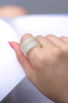 [백옥쌍가락지/White Jade Twin Rings] Handcrafted nephrite twin rings Authentic Korean jewelry Made to order Free shipping worldwide This piece includes two separate rings. You may wear them together as a set, or separately. The weight of the ring is variable depending on the ring size. It is a popular product in both our online and offline stores. The rings should fit slightly loosely after passing through the knuckles. Please do not size up. Regardless of the thick band or double ring design, we reco Korean Wedding Ring, Twin Rings, Rings Korean, Queen Jewelry, Korean Hanbok, Korean Wedding, Korean Jewelry, Jade Bangle, Jade Ring