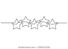 five stars are lined up in the same row