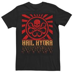 Any Marvel fan will love wearing this Men's Marvel Comics Retro Hail Hydra Graphic Tee. Crewneck Short sleeves FABRIC & CARE Cotton Machine wash Imported Color: Black. Gender: male. Age Group: adult. Hail Hydra, Man Thing Marvel, Comic Collection, Plus Size Activewear, Marvel Fan, Dresses With Leggings, Tshirts Online, Shirt Online, Maryland