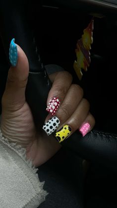 Short Nails Acrylic Summer 2024, Mix Match Nail Designs, 80s Nails, French Manicure Acrylic Nails, Natural Nails Manicure, Gel Toe Nails, Hard Nails