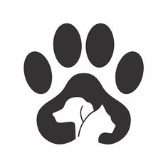 an animal's paw is shown in this black and white image, with the word dog