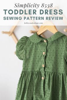 the toddler dress sewing pattern is easy to sew