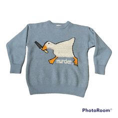 Aelfric Eden Sweater, Goose Sweater, Goose Pattern, Goose Sweatshirt, Cute Goose, Aelfric Eden, Blue Streetwear, Sweat Pants, Christmas List