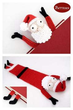 crocheted santa claus scarf pattern with instructions