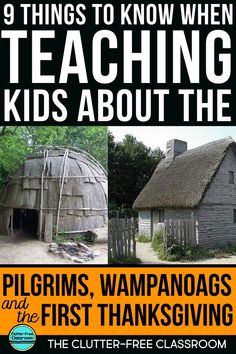 there is a book cover for teaching kids about the pilgrims, wampanoas and the first thanksgiving