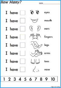 a worksheet with the words how many?