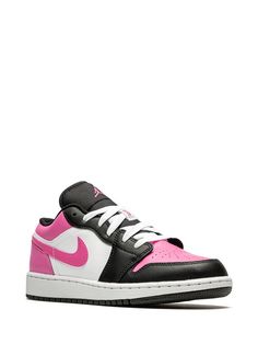 Jordan Kids TEEN Air Jordan 1 Low Sneakers - Farfetch Casual Pink Jordan Shoes For Streetwear, Casual Pink Low-top Jordan Shoes, Pink Custom Sneakers With Contrast Sole For Streetwear, Pink Low-top Jordan Shoes, Sporty Pink Jordan Shoes With Rubber Sole, Pink Skate Shoes With Contrast Sole For Streetwear, Pink Skate Shoes With Contrast Sole For Sports, Pink Jordan Shoes With Rubber Sole, Pink Jordan Shoes For Streetwear With Round Toe