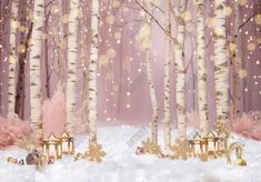 Pink Winter Snowy Woodland Forest Photo Backdrop - Gatsby Backdrop Pink Winter Wonderland Backdrop, Boho Pajamas, Holiday Photo Booth, Pregnant Wedding, Forest Photos, Pink Winter, Woodland Forest, Birthday Cake Smash, Booth Props