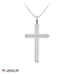 Love is in the details. The arms of this cross may look simple but as they bevel at the ends, they display cure little hearts. Customize your own pendant by designing your own in your favorite precious metal, sterling silver or 10k & 14k gold. White Gold Cross Pendant, Sterling Silver Cross Pendant, Bright Pictures, Silver Cross Pendant, Photo Pendant, Silver Prices, Cross Bracelet, Modern Cross, Sterling Silver Cross