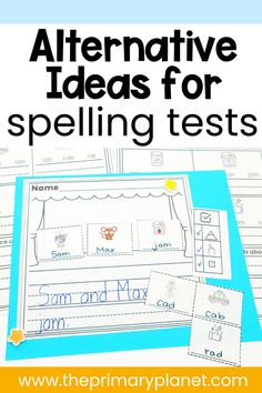 Jazz up your spelling assessment routine with these easy, fun, and engaging spelling test alternatives!  From writing spelling stories to a spelling skills race, you are sure to find a spelling test alternative that fits into your unique classroom environment!  Head on over to Primary Planet to learn more! Fun Spelling Activities, Misspelled Words, Spelling Test, Writing Anchor Charts, Reading Curriculum, Elementary Writing, Spelling Activities