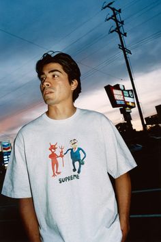 Supreme Spring Tees – Supreme Streetwear Photoshoot, Supreme Clothing, T-shirt Photography, Spring Tees, Desain Editorial, Tshirt Design Inspiration, Boys Fits, Graphic Tee Design