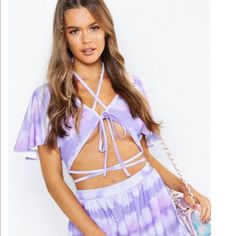 No Flaws, Never Worn, Price Firm Unless Bundled Summer Purple Crop Top For Vacation, Strappy Crop Top For Summer Day Out, Fitted Purple Crop Top For Summer, Lavender Summer Vacation Top, Purple Crop Top For Beach In Summer, Chic Purple Crop Top For Summer, Trendy Lavender Tops For Beach, Purple Crop Top For Summer Day Out, Summer Purple Crop Top For Day Out