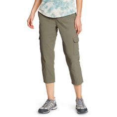 Built for hiking and other outdoor adventures, these crop pants are made with a 2-way stretch nylon/spandex fabric that's lightweight, durable, and amazingly comfortable. It's also water-repellent and features UPF sun protection.Eddie Bauer has partnered with bluesign® to ensure safe and sustainable textile production. By following their criteria, we are working to keep harmful chemicals out of the air and oceans — and out of our products.Models shown are 5'9" to 5'11" tall, wearing size S/4 or Hiking Pants Women, Eddie Bauer Women, Winter Sneakers, Toddler Boy Shoes, Hiking Women, Boys Coat, Crop Pants, Mens Skin Care, Denim Jumpsuit