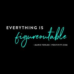 the words everything is faquentable on a black background with blue and green lettering