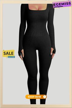 Black Casual Sportswear Solid Patchwork U Neck Skinny Jumpsuits Black Stretch Unitard For Winter, Sporty Fitted Black Jumpsuits And Rompers, Black Long Sleeve Athleisure Jumpsuits And Rompers, Fitted Black Athleisure Jumpsuits And Rompers, Black Long Sleeve Sports Bodysuit, Sports Long Sleeve Jumpsuit, Black Long Sleeve Bodysuit For Sports, Black Long Sleeve Workout Bodysuit, Casual High Stretch Black Bodysuit