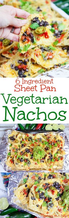 vegetarian nachos are an easy and delicious appetizer to serve on the grill