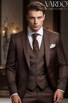 >>ORIGINAL ARTWORK AND CONTENT, PLEASE DO NOT COPY<< Men Suits, Suits For Man, Elegant Coffee Brown Three-Piece Suit for Men | Premium Formal Wear, Formal Attire, Formal Attire for Men, Formal piece Wedding Suit, Double Breasted, Formal Fashion Slim Fit Suit. Description: Elevate your style with our dapper Coffee Brown Three-Piece Suit for men, designed for the modern gentleman who values sophistication and class. Crafted with meticulous attention to detail, this suit is the epitome of timeless elegance. Whether you're attending a wedding, business meeting, or a special occasion, our premium suit will make a statement. 👔 Key Features: ✨ Impeccable Tailoring: Our suit is expertly tailored to ensure a perfect fit and a sleek silhouette. ✨ Premium Quality: Made from high-quality fabric, it's Coffee Suit Men, Chocolate Brown Suits For Men Wedding, Brown Suit Men Color Combinations, Best Wedding Suits For Groom, Wedding Tuxedo For Groom, Brown Wedding Suit, Brown Suit Wedding, Three Piece Suit Mens, Brown Suits For Men