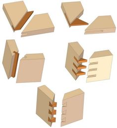 several different types of cardboard boxes are arranged in a circle on a white background with clippings