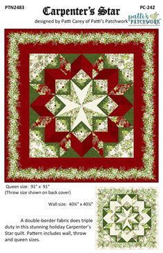 an image of a quilt pattern with the words carpenter's star on it