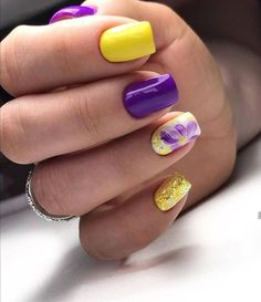 21 Ideas for Summer Gel Nails 2024 Jel Nails, Summer Nails 2023, Yellow Nail, Summer Gel Nails, Nails Yellow, New Nail Designs, Cute Nail Art Designs, Purple Nail, Cute Gel Nails