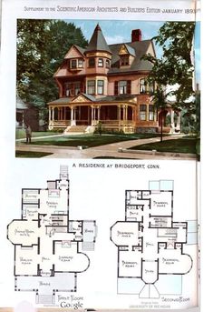 an old house with two floors and three stories on the second floor is shown in this catalog