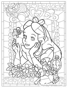 28 Stained Glass Coloring Pages (Free PDF Printables) Stained Glass Disney Patterns, Disney Stained Glass Coloring Pages, Disney Stained Glass Patterns Printable, Stain Glass Coloring Pages, Disney Coloring Sheets Free Printables, Stained Glass Coloring Pages, Coloring Pages Disney, Cinderella Coloring Pages