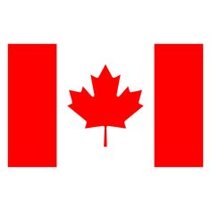 the canadian flag is red and white with a large maple leaf on it's side