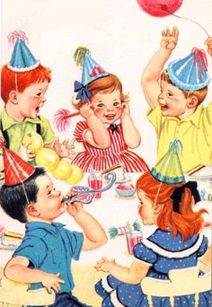 a group of children at a birthday party