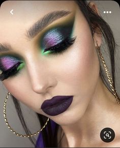 Very Easy Makeup, Burlesque Makeup, Smokey Makeup, Bold Eye Makeup, Punk Makeup, Dramatic Eye Makeup, Make Up Inspiration, Eye Makeup Pictures, Purple Makeup