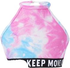 Casual Tie Dye Crop Top For Spring, Trendy Tie Dye Crop Top For Spring, Trendy Acid Wash Crop Top For Spring, Trendy Acid Wash Crop Top For Summer, Summer Cotton Tie Dye Crop Top, Sleeveless Rave Crop Top For Spring, Spring Sleeveless Rave Crop Top, Sporty Tie Dye Tops For Summer, Sleeveless Rave Top For Spring