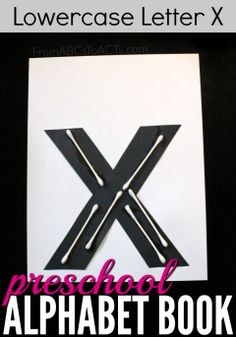 the uppercase letter x is made out of paper