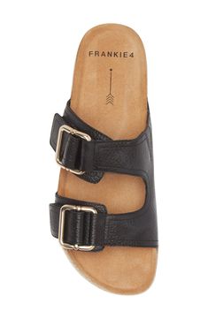 A dual-layer molded footbed lends indelible comfort and support to this podiatrist-designed sandal topped with adjustable straps and set on a wrapped platform. 2" heel; 1 1/2" platform (size 8.5) Cushioned footbed Leather upper and lining/synthetic sole Imported Adjustable Double Strap Cushioned Footbed Sandals, Adjustable Slides With Ortholite Insole And Round Toe, Black Double Strap Wedge Sandals With Buckle Closure, Adjustable Double Strap Slides With Cushioned Footbed, Black Adjustable Sandals With Ortholite Insole, Black Adjustable Sport Sandals With Leather Footbed, Adjustable Double Strap Sport Sandals With Leather Footbed, Adjustable Black Sandals With Ortholite Insole, Adjustable Double Strap Footbed Sandals With Arch Support