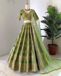 Instagram Follow Us :- @jayamarfab Indian Mehendi Function Wear Lehenga Choli For Women and Girls Party Wear Collection We Make Wedding Lehengas, Indian Lehenga, Bridal Lehenga, Designer Lehenga, South Indian Dresses, Lengha Choli, Chaniya Choli, Lancha, Semistitched Lehenga, Bridesmaid Lehengas, Sabyasachis Lehengas, Floral Skirts, Punjabi Lehengas, Ethnic Lehengas, Indo-western Outfits, Indian Outfits, Bollywood lehengas. Important note: we will not make any changes in lehenga length Fabric Details :- Lehenga Fabric :- Heavy Chinon Silk With Heavy Embroidery Sequence Work With Latkan Dori Lehenga Flair: 3 mtr Lehenga Inner : Cotton Lehenga Length : 42-43 Inches Blouse Fabric :- Heavy Chinon Silk With Heavy Embroidery Sequence Work and Attached Cups (Full Stitched XL Size With XXL Margin) Party Wear Dresses Indian, Mehendi Bridal, Indian Mehendi, Sequence Lehenga, Chic Prom Dresses, Blouse Lehenga, Bridal Lengha, Cotton Lehenga, Mehendi Outfits