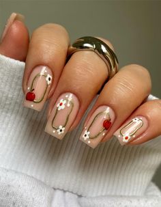 Fall Garden Charm, stylish autumn nails, autumn nail art, autumn nail designs, trendy fall nails